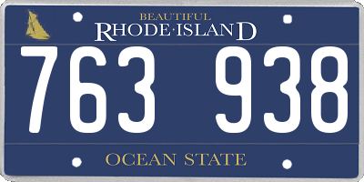 RI license plate 763938