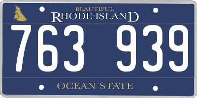 RI license plate 763939