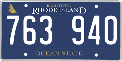 RI license plate 763940