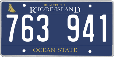 RI license plate 763941