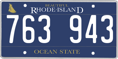 RI license plate 763943