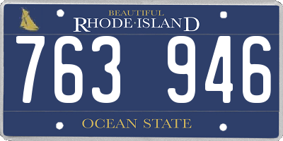 RI license plate 763946
