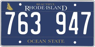 RI license plate 763947