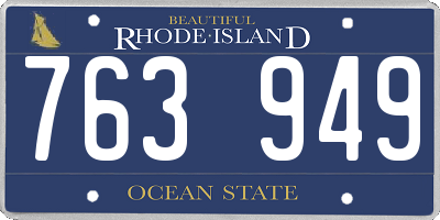 RI license plate 763949