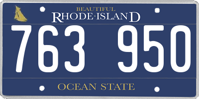 RI license plate 763950