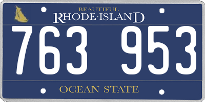 RI license plate 763953