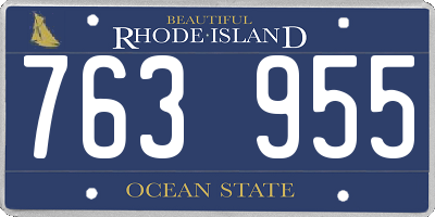 RI license plate 763955