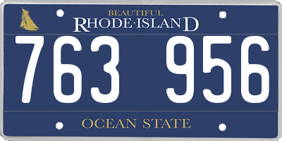 RI license plate 763956