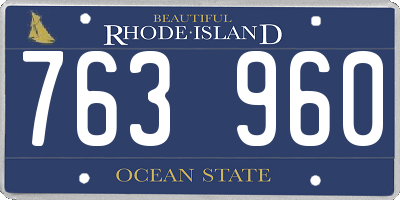 RI license plate 763960