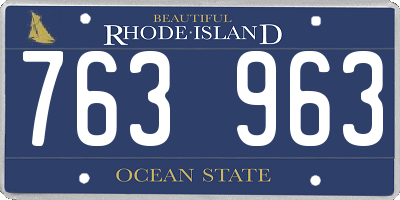RI license plate 763963