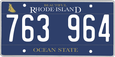 RI license plate 763964