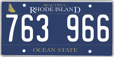 RI license plate 763966