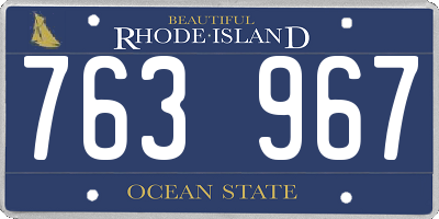 RI license plate 763967