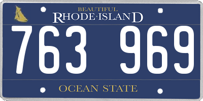 RI license plate 763969