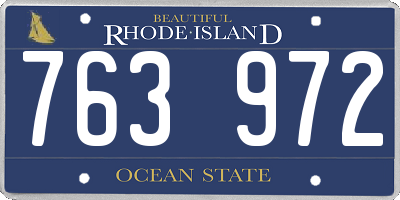 RI license plate 763972