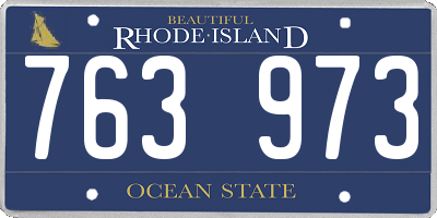 RI license plate 763973