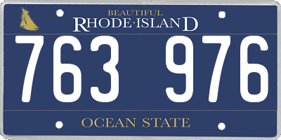 RI license plate 763976