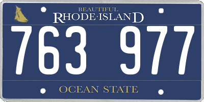RI license plate 763977