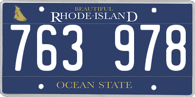 RI license plate 763978