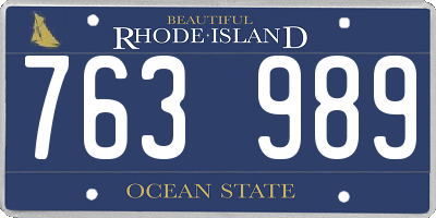 RI license plate 763989