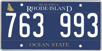 RI license plate 763993
