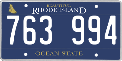 RI license plate 763994