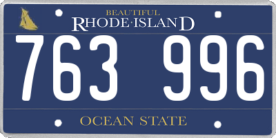 RI license plate 763996