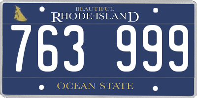 RI license plate 763999