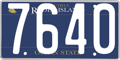 RI license plate 7640