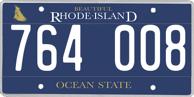 RI license plate 764008