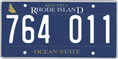 RI license plate 764011