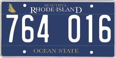 RI license plate 764016