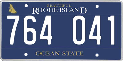 RI license plate 764041