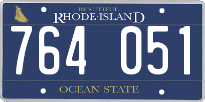 RI license plate 764051