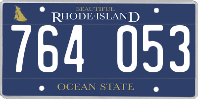 RI license plate 764053