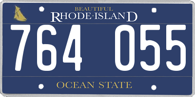 RI license plate 764055