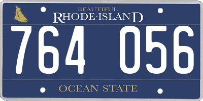 RI license plate 764056