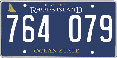 RI license plate 764079