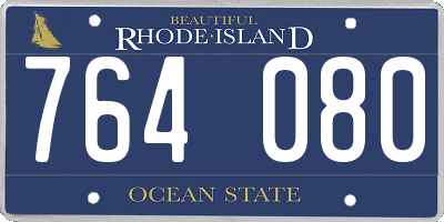 RI license plate 764080