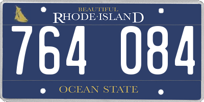 RI license plate 764084
