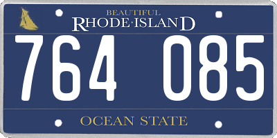 RI license plate 764085