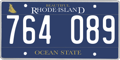 RI license plate 764089