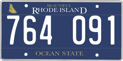 RI license plate 764091
