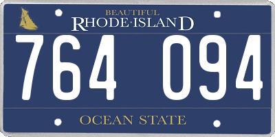 RI license plate 764094