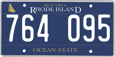 RI license plate 764095