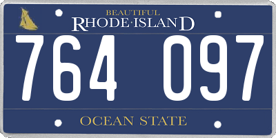 RI license plate 764097