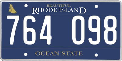 RI license plate 764098