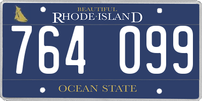 RI license plate 764099
