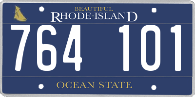 RI license plate 764101