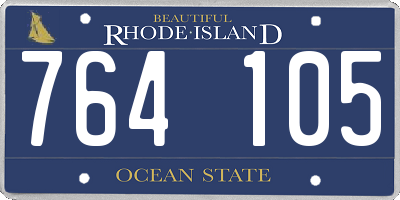RI license plate 764105